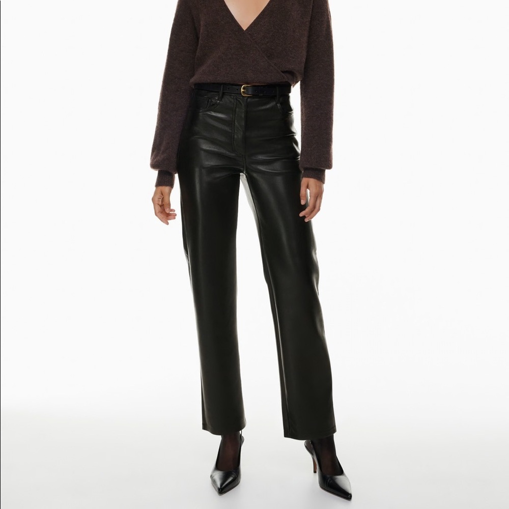 Aritzia Melina Low Ankle Leather Pants